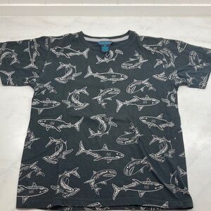 Shark Print Kids Short Sleeve Tee
